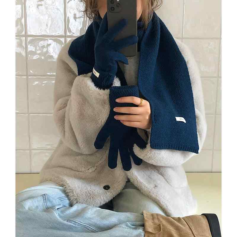 For Women - マフラー レディース 秋冬 シック ウール ショール 防寒 保温 高級感 電気メッキ加工2