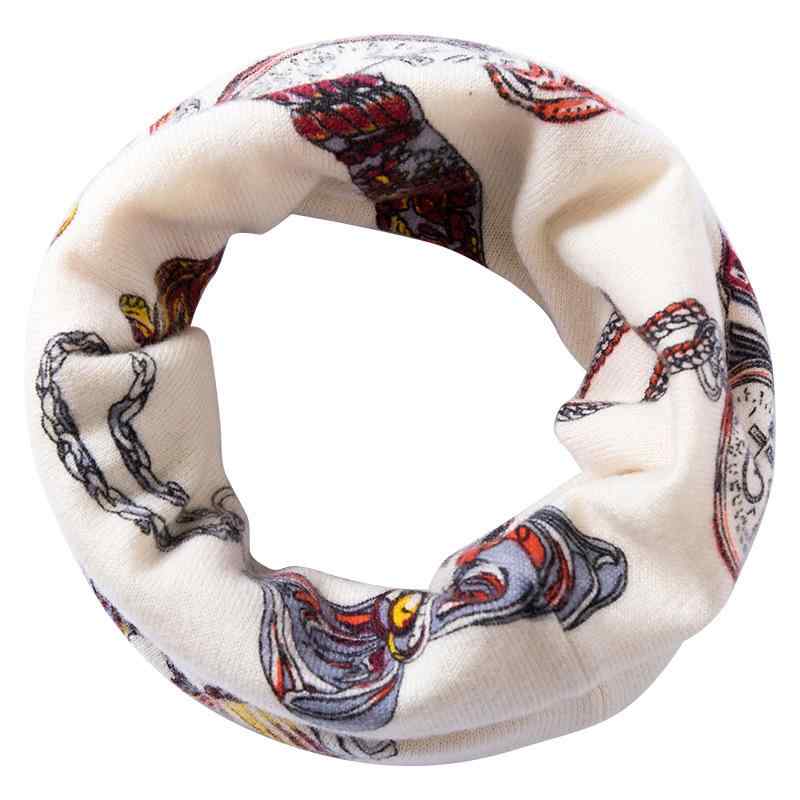 スカーフ レディース 柔らかい 保温 ウール 高襟 プリント 小さめ ネックウォーマー