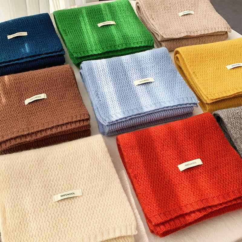 マフラー レディース 秋冬 ウール100% 厚手 高級感 シンプル あったか 防寒 ショール ストール