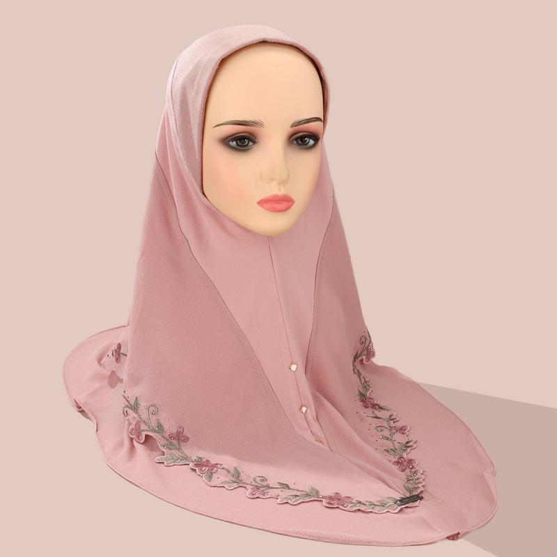 スカーフ レディース エスニック 刺繍 レース 花柄 二層 民族風 無地 ストール ショール