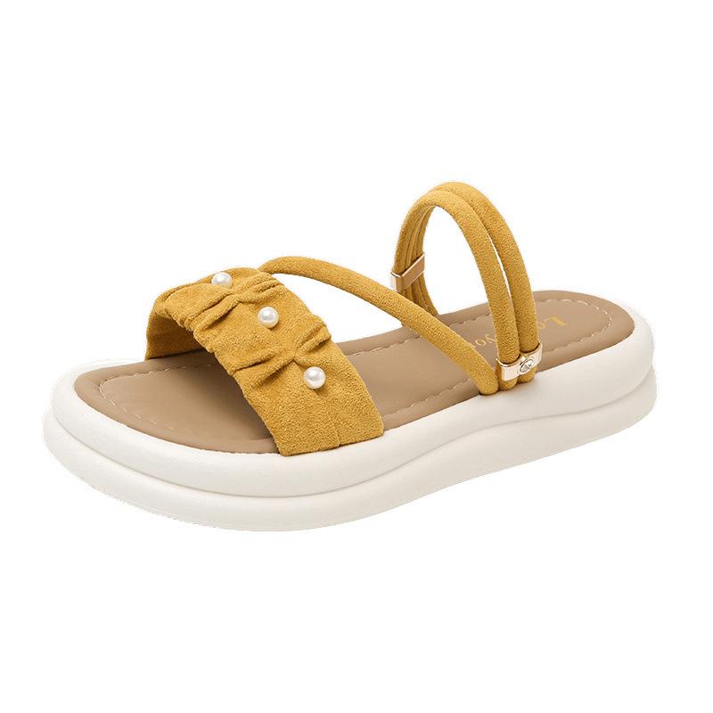 サンダル レディース 厚底 2way 外履き 普段使い 法式 カジュアル ファッション 履きやすい 疲れにくい 滑り止め