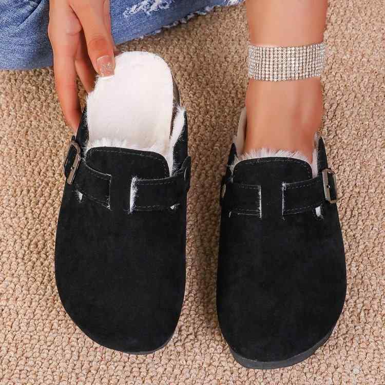 サンダル レディース 外履き ファー ふわふわ 暖か 厚底 クッション ミュール スリッパ 疲れない 歩きやすい 痛くない 滑り止め 秋冬