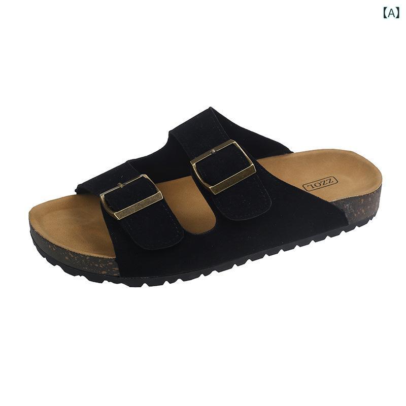 サンダル レディース 春夏 厚底 フラット ぺたんこ 歩きやすい ビーチ リゾート 普段使い かわいい おしゃれ 大きいサイズ(4.0)