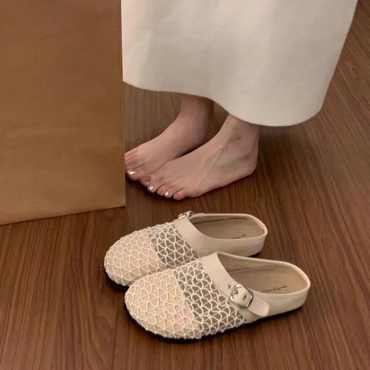 サンダル レディース 厚底 網状 メッシュ スリッパ サボ サンダル ビーチサンダル 漁網 slip-on 普段使い 外履き 婦人靴 かわいい 通気性