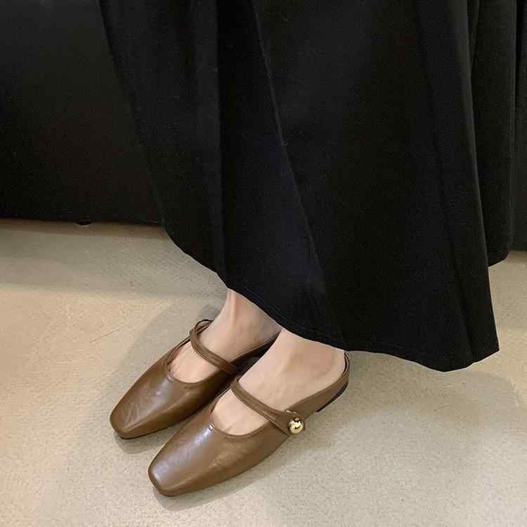 樂天商城 - サンダル レディース フラット 春夏 外履き ぺたんこ サボ サンダル スリッパ ミュール ローヒール 歩きやすい 履きやすい 婦人靴 おしゃれ かわいい シンプル カジュアル 旅行 普段使い マタニティ ドライビングシューズ