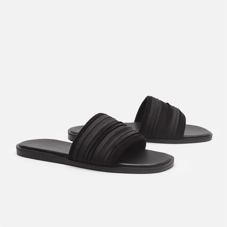 サンダル レディース ぺたんこ ミュール ローヒール フラット 歩きやすい 滑り止め 履きやすい 外履き かわいい おしゃれ シンプル フェミニン レトロ ヴィンテージ風 普段使い お出かけ 旅行 春夏