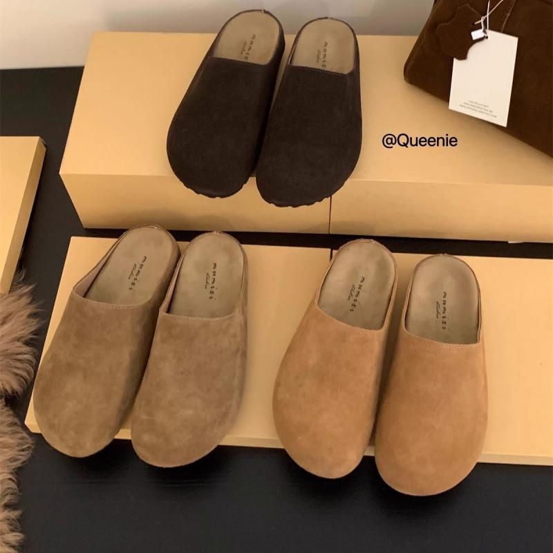 サンダル レディース 厚底 スエード サボ サンダル スリッパ 履きやすい 歩きやすい ローヒール つっかけ ソフトボトム コンフォート 普段使い 旅行 春夏