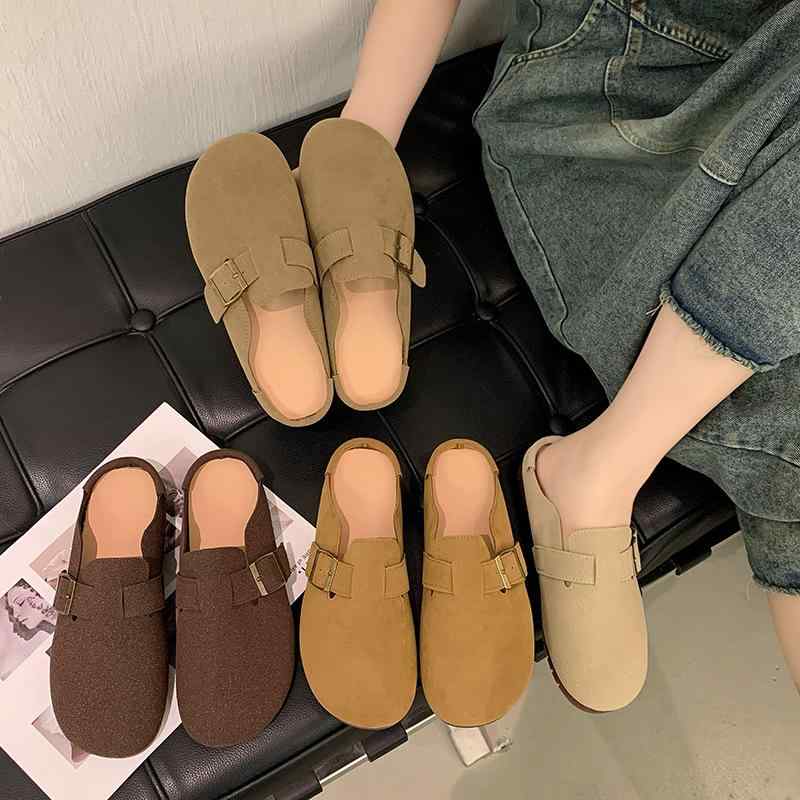 サンダル レディース 外履き フラット底 ぺたんこ 痛くない 韓国風 柔らかい 履きやすい かわいい 歩きやすい ミュール バブーシュ ローヒール カジュアル リラックス 普段使い 旅行 春夏