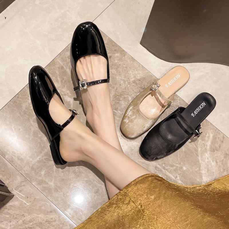 サンダル レディース 春夏 ミュール スリッパ フラット ぺたんこ 履きやすい かわいい きれいめ ローヒール 外履き つっかけ スリッポン おしゃれ 歩きやすい 疲れない 婦人靴