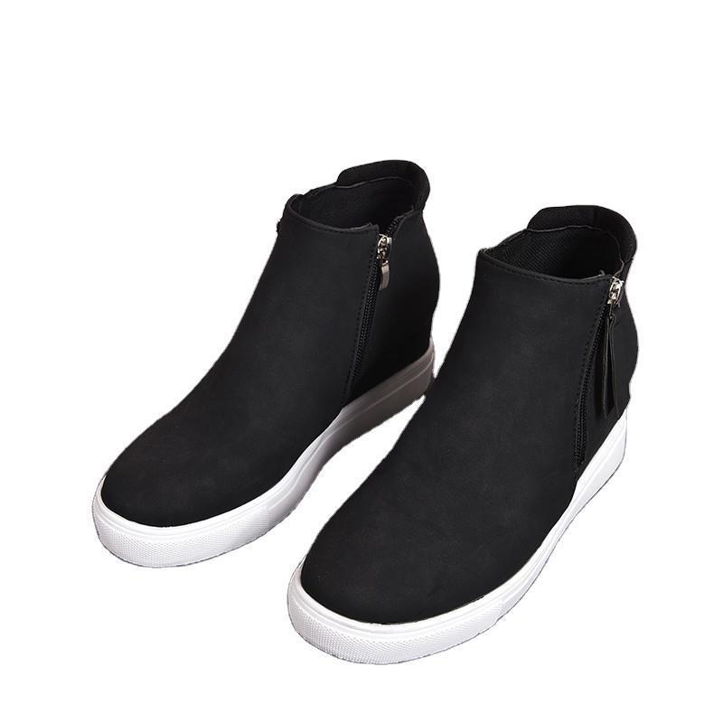 靴 レディース 厚底 外反母趾 疲れない 歩きやすい 婦人靴 オフィス 普段使い スリッポン 黒 ローヒール 美脚 衝撃吸収 外国貿易 春秋 坡跟 楔子