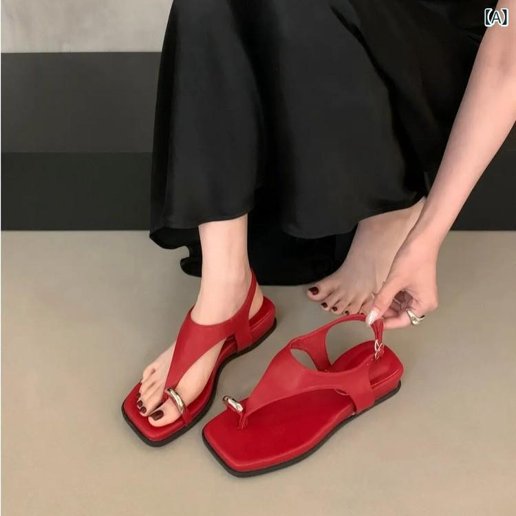 サンダル レディース ビーチサンダル フラットソール ぺたんこ 歩きやすい 疲れない カジュアル 普段使い リゾート 旅行 滑り止め トングサンダル 春夏