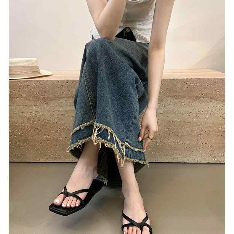 サンダル レディース ビーチサンダル フラット ぺたんこ 歩きやすい 履きやすい トングサンダル スクエアトゥ 韓国ファッション かわいい おしゃれ シンプル カジュアル 春夏