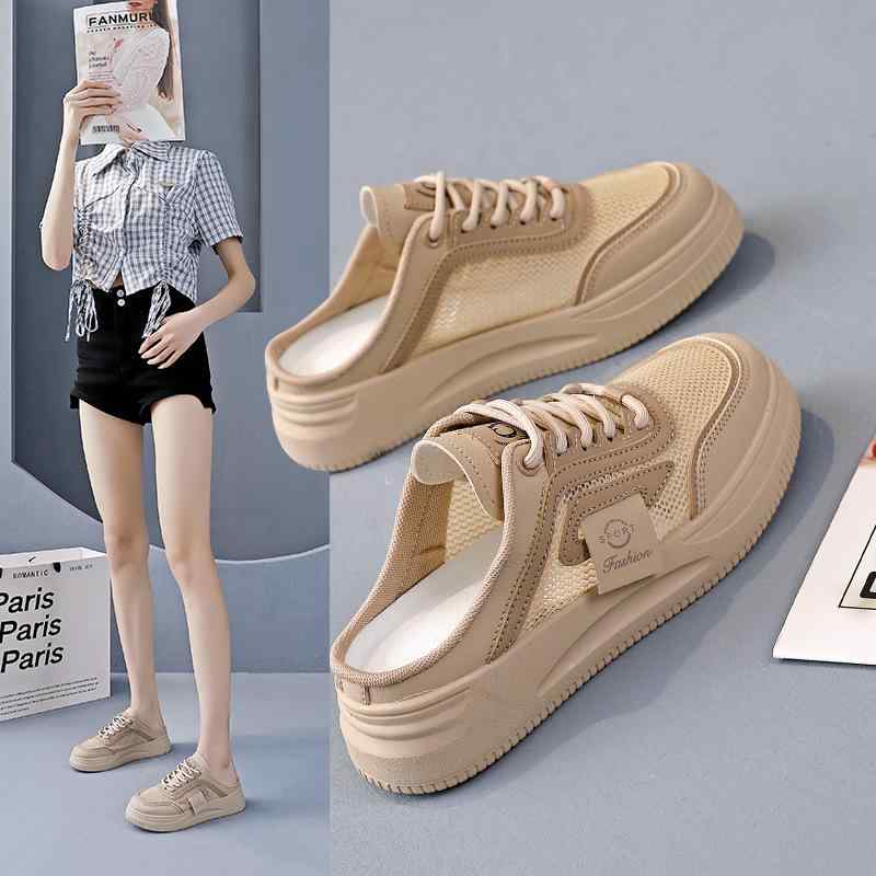 スニーカー レディース 春夏 通気性 メッシュ 紐なし スリッポン ローカット ぺたんこ フラット 履きやすい 歩きやすい 普段使い 旅行 お出かけ