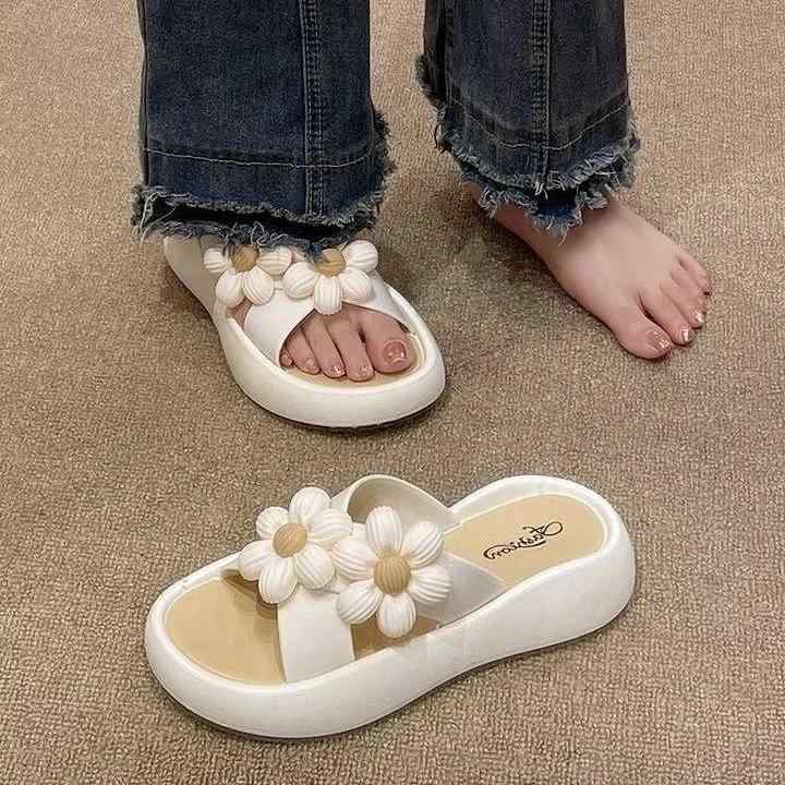 サンダル レディース 春夏 ローマ風 花柄 ビーチサンダル 女性用 涼しい 柔らかい 履きやすい 普段使い リゾート
