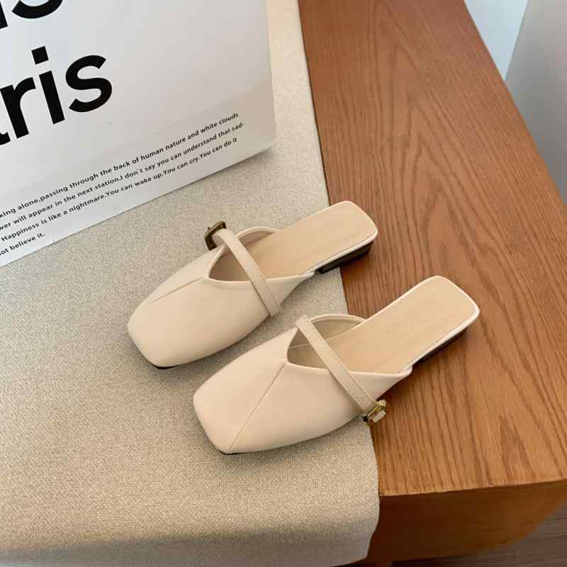 サンダル レディース ミュール スリッパ つっかけ フラット ぺたんこ 履きやすい 痛くない ローヒール 婦人靴 外履き 室内履き オフィス おしゃれ かわいい 疲れない 歩きやすい やわらかい 春夏