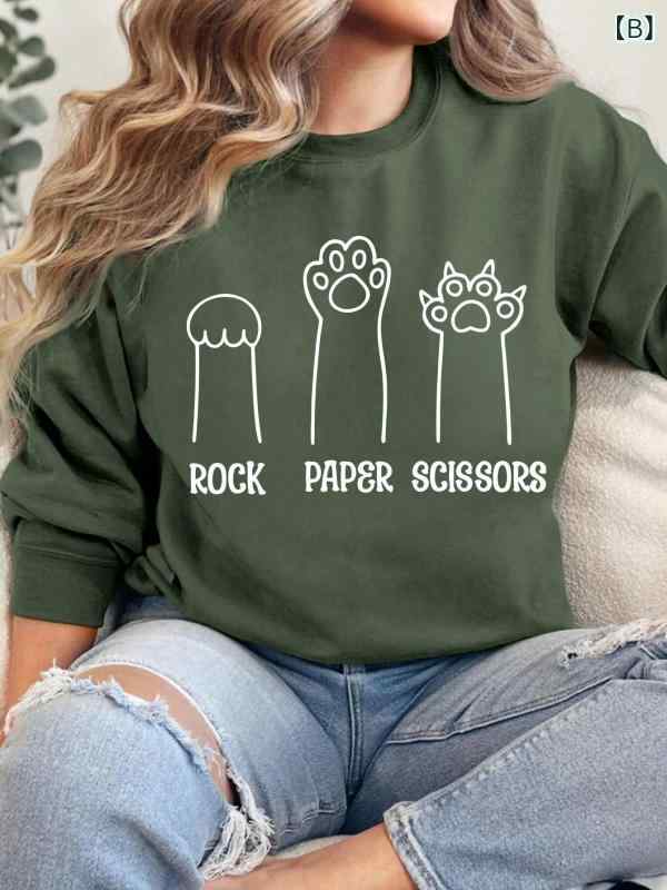 トレーナー レディース 秋冬 カジュアル 印字 丸首 裏起毛 あったか 普段使い 部屋着2