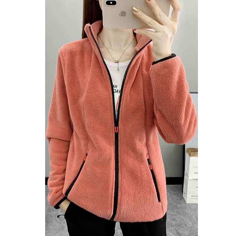 2フリース レディース アウトドア カーディガン ジャケット 裏起毛 両面フリース スウェット 防寒 保温 秋冬
