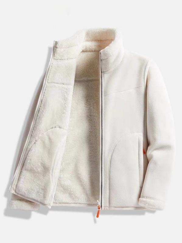 フリース レディース 冬 アウター 珊瑚フリース 裏ボア ジャケット メンズ 両面着 暖か 防寒