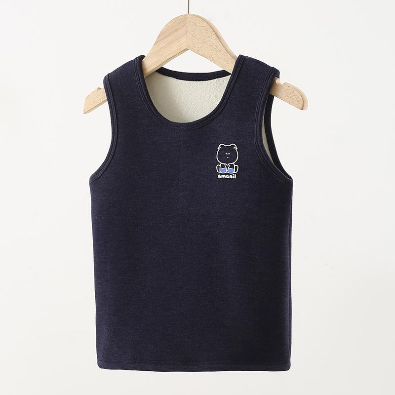 子供服 フリース ベスト 男女兼用 中学生 高校生 向け 保温 性 抜群 デリケート 裏起毛 ノースリーブ ジャケット チョッキ あったか