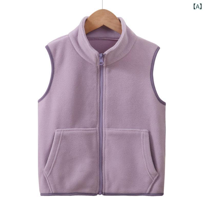 子供服 ママと子供のペア フリース ベスト 男性用 女性用 秋冬 加絨 加厚 チョッキ 子供ベスト あったか