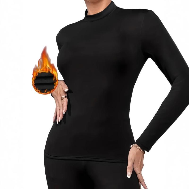 カットソー レディース 秋冬 長袖 インナー シンプル 無地 スリム 保温性 あったか トップス 普段使い