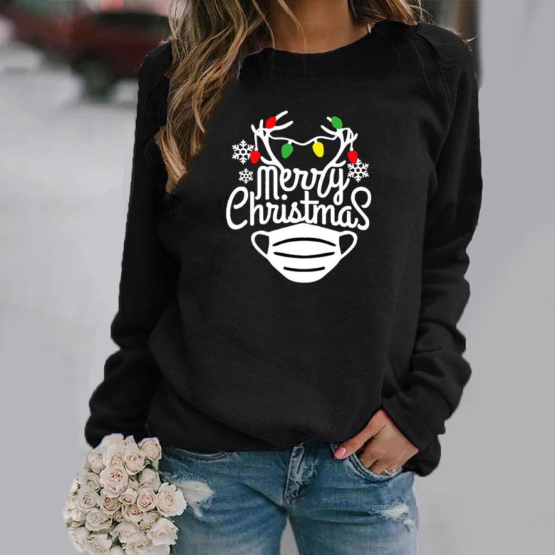トレーナー レディース クリスマス柄 プリント 長袖 丸首 スウェット プルオーバー 普段使い かわいい 秋冬