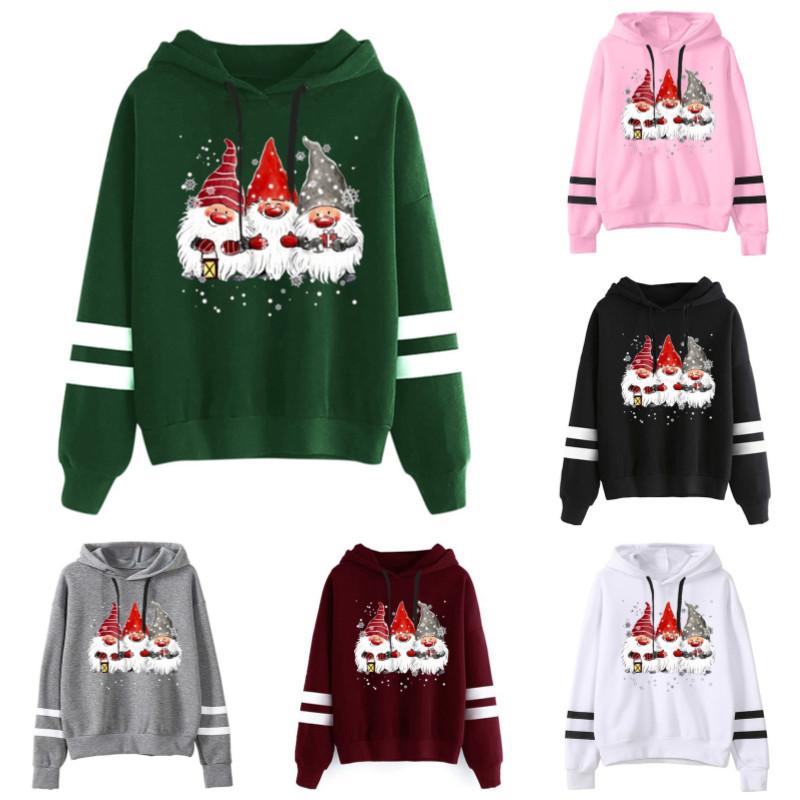 スウェット レディース トップス 配色切り替え フード付き クリスマス トレーナー 普段使い 部屋着 かわいい 秋冬(4.0)