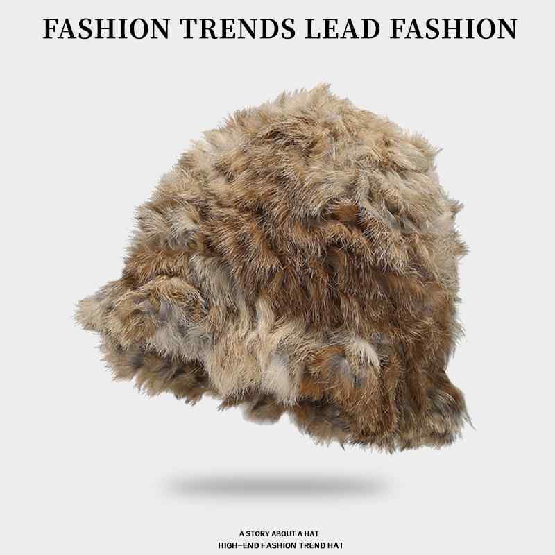 帽子 レディース 秋冬 バケットハット 暖かい 防寒 小顔効果 あったか ふわふわ もこもこ ウサギ毛 寒さ対策