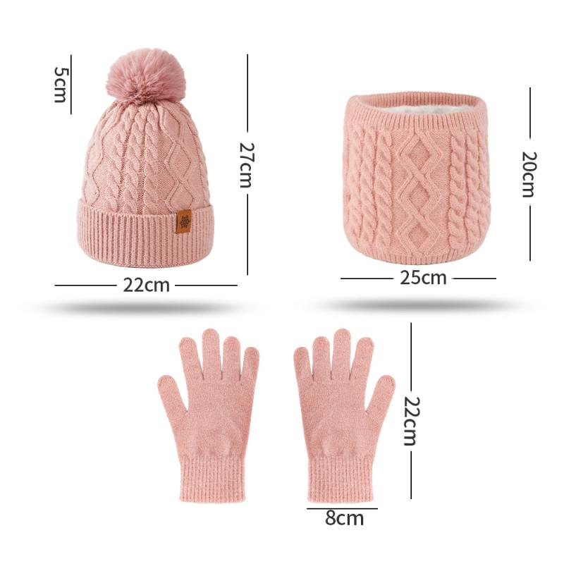 ニット帽 レディース 秋冬 防寒 裏起毛 ニット帽子 アウトドア 暖かい 毛糸帽子 手袋 ネックウォーマー 3点セット 自転車