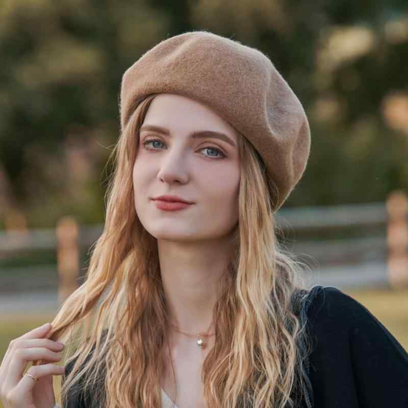 ベレー帽 レディース 秋冬 ウール 画家帽子 レトロ 小顔効果 帽子 大判 おしゃれ かわいい