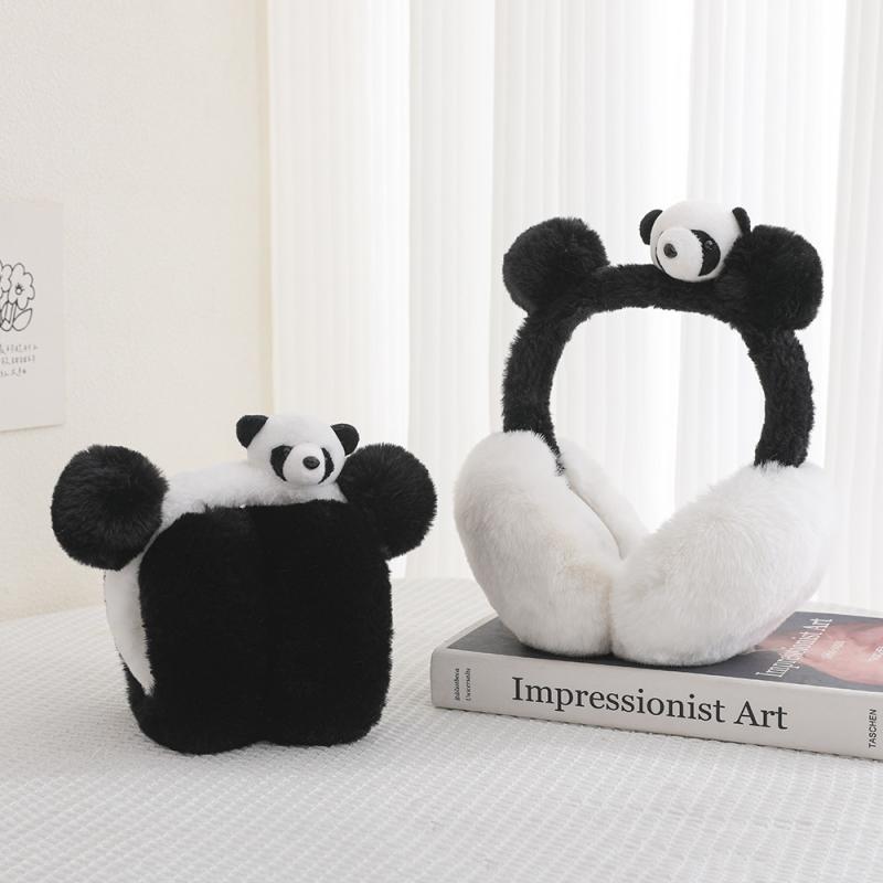 イヤーマフ レディース かわいい パンダ 秋冬 防寒 耳あて イヤーウォーマー 学生 ふわふわ もこもこ 韓国2