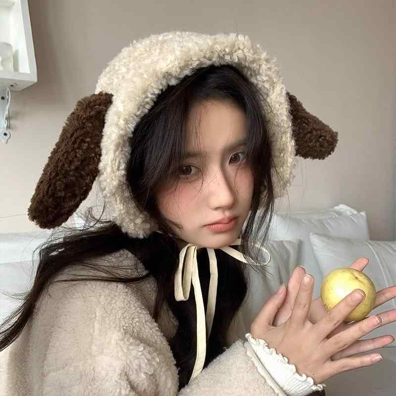 イヤーマフ レディース かわいい 防寒 イヤーウォーマー 小犬 耳 あて 配色 切り替え ボア 暖かい 秋冬2