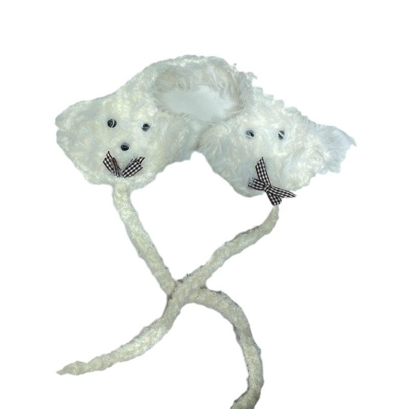 イヤーマフ レディース かわいい 小犬 耳あて 秋冬 暖かい 防寒 学生 ぬいぐるみ ニット バンド2