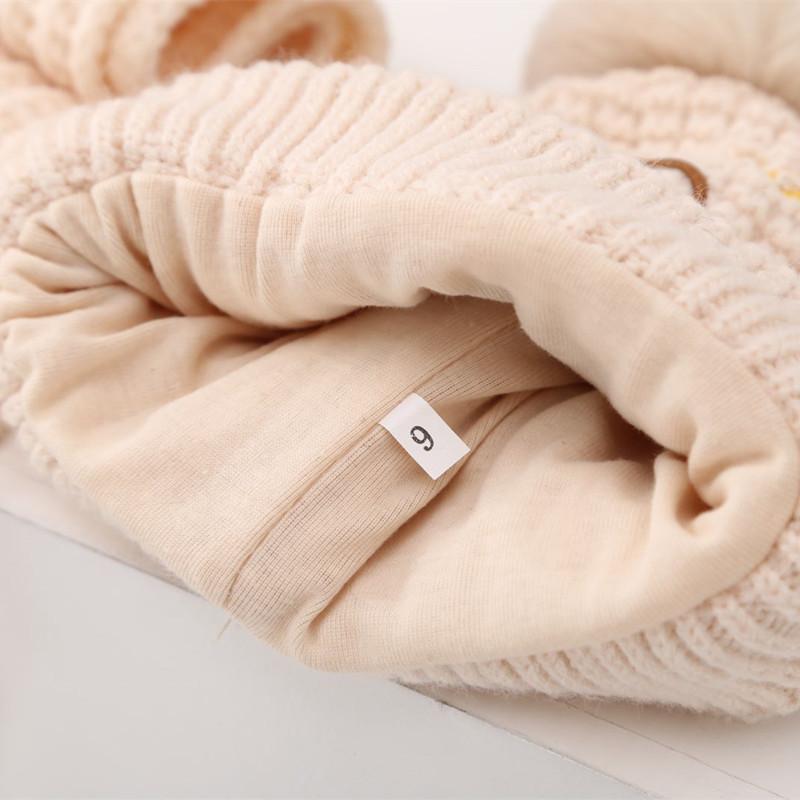 帽子 子供 ニット帽 マフラー セット かわいい ウサギ耳付き 秋冬 暖かい 防寒2