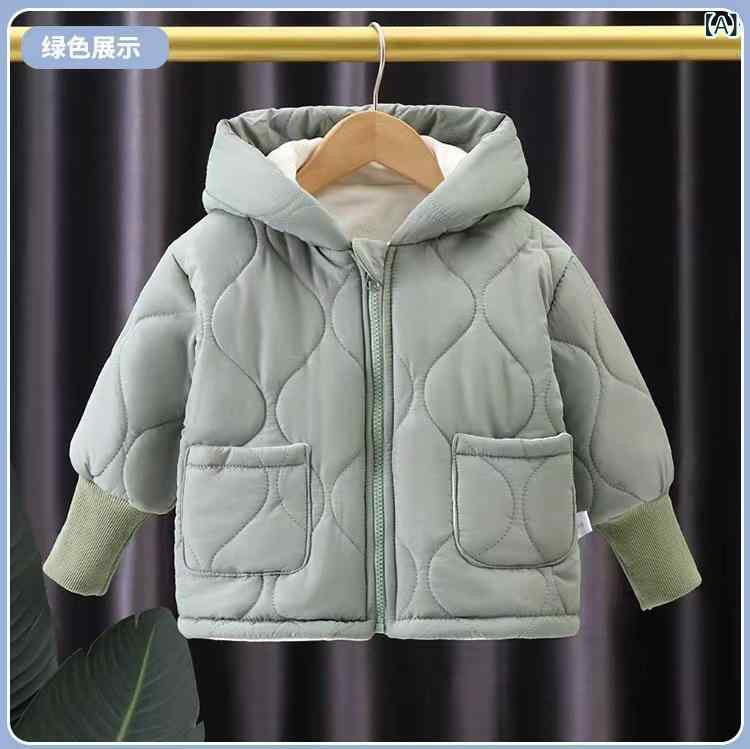 アウター ベビー 厚手 裏起毛 男女兼用 子供服 綿 ジャケット トップス 秋冬 防寒