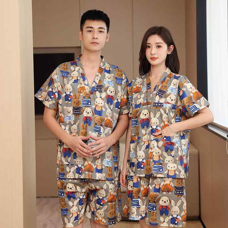 甚平 男性用 女性用 大判サイズ カップル 浴衣 足つぼ リフレクソロジー マッサージ サウナ 部屋着 寝..