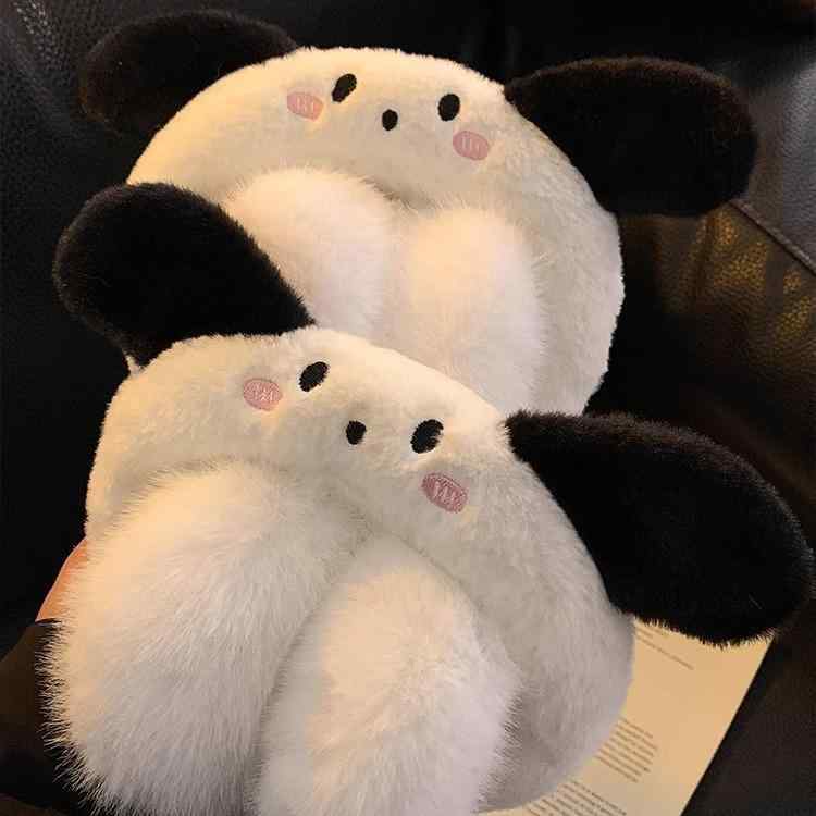 イヤーマフ レディース かわいい 小犬 ボア 防寒 保温 イヤーウォーマー 学生 自転車 バイク 秋冬