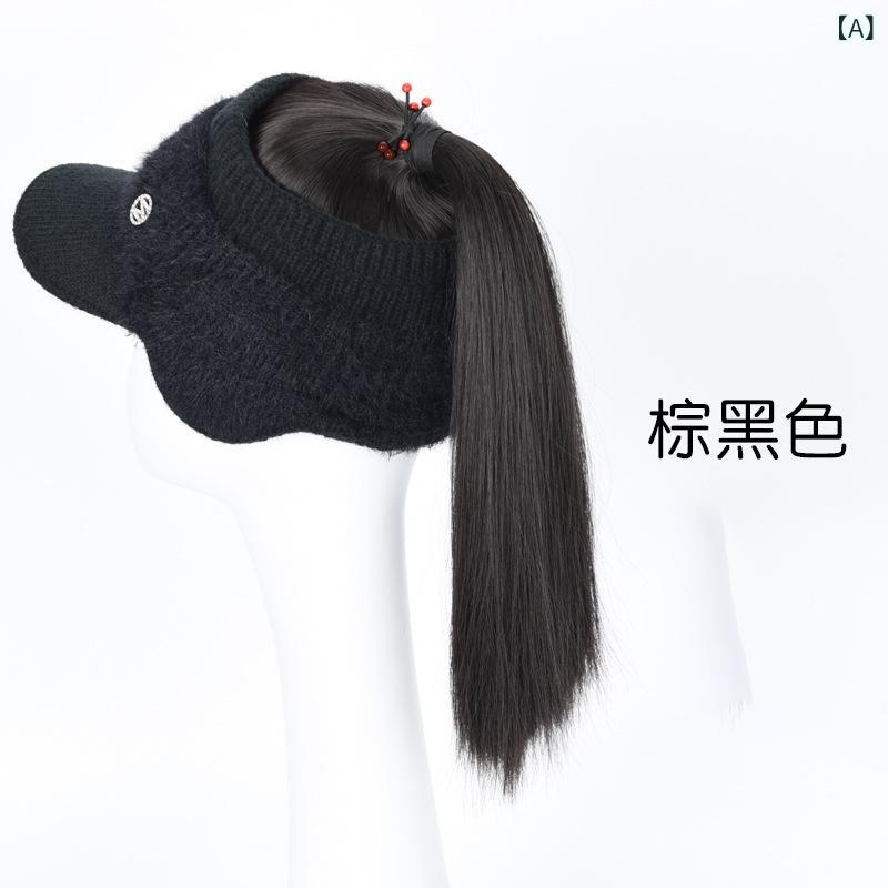 帽子 ウィッグ一体型 秋冬 防寒 保温 耳あて...の紹介画像2