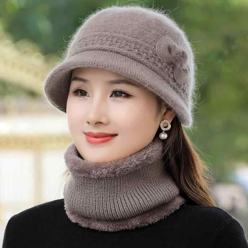 For Women - 帽子 レディース 秋冬 ニット帽 ウール あったか 防寒 暖かい おばあちゃん お母さん シニア 高齢者