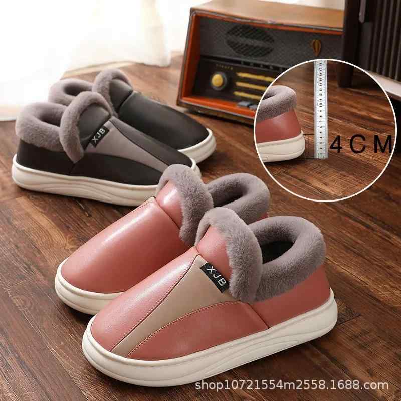 ルームシューズ レディース 室内履き カップル 秋冬 保温 防水 滑り止め 厚底 暖かい ソフト あったか ..