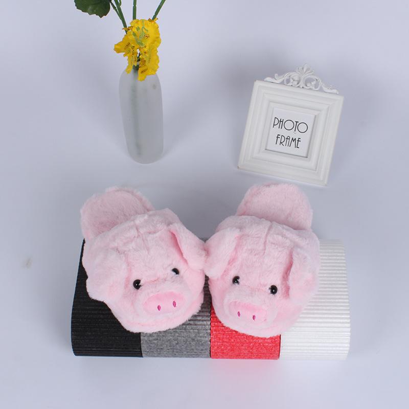 ルームシューズ レディース かわいい 超萌え カートゥーン ピンク 小ブタ 再生繊維 カップル ホーム 暖..