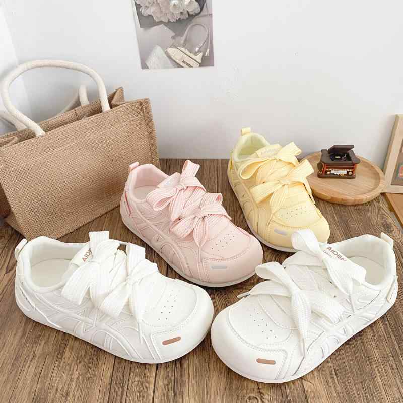 スニーカー レディース 秋冬 新作 厚底 カジュアル シューズ クリーム 接触冷感 伸縮性 デッキシューズ