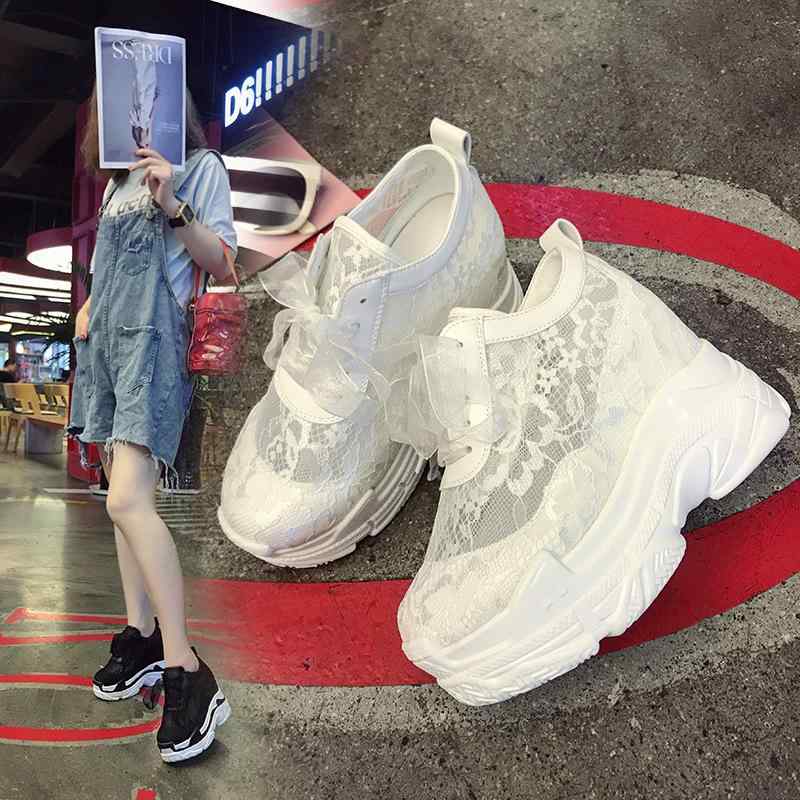 スニーカー レディース 厚底 ウェッジソール カジュアル 韓国風 ファッション メッシュ 坡跟 歩きやすい スポーツ 運動靴2