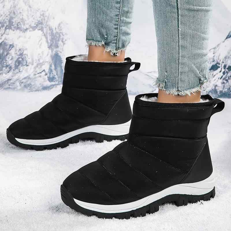 スノーブーツ レディース 大きいサイズ 裏起毛 防寒 保温 雪靴 厚底 スキーブーツ 運動靴 ショートブーツ 滑り止め 秋冬