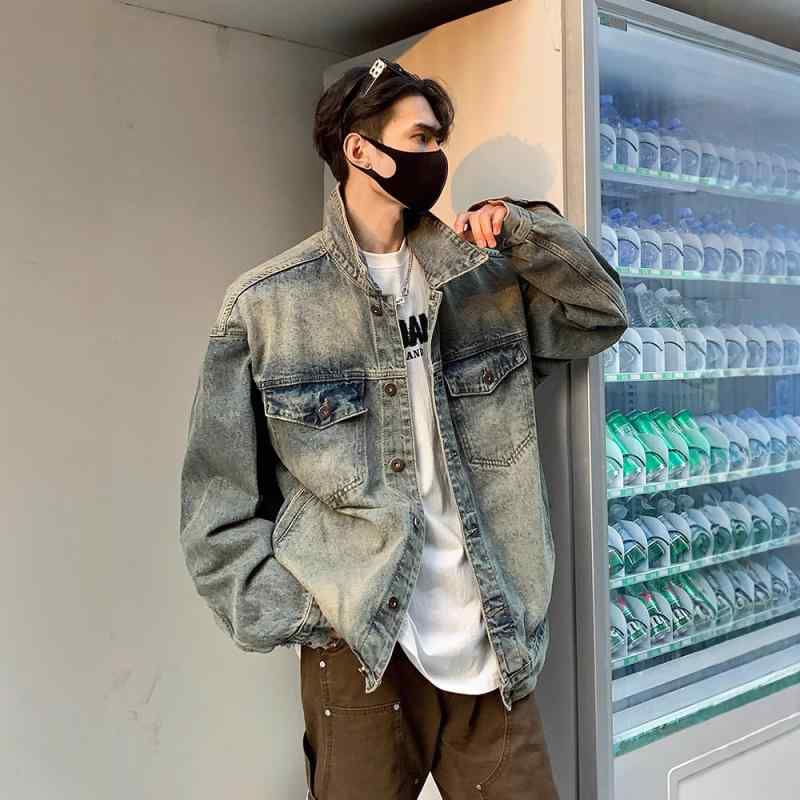 乐天商城 - ジャケット メンズ 男性用 デニム ブルゾン 秋冬 ゆったり 大きめサイズ カジュアル ワーク 接触冷感