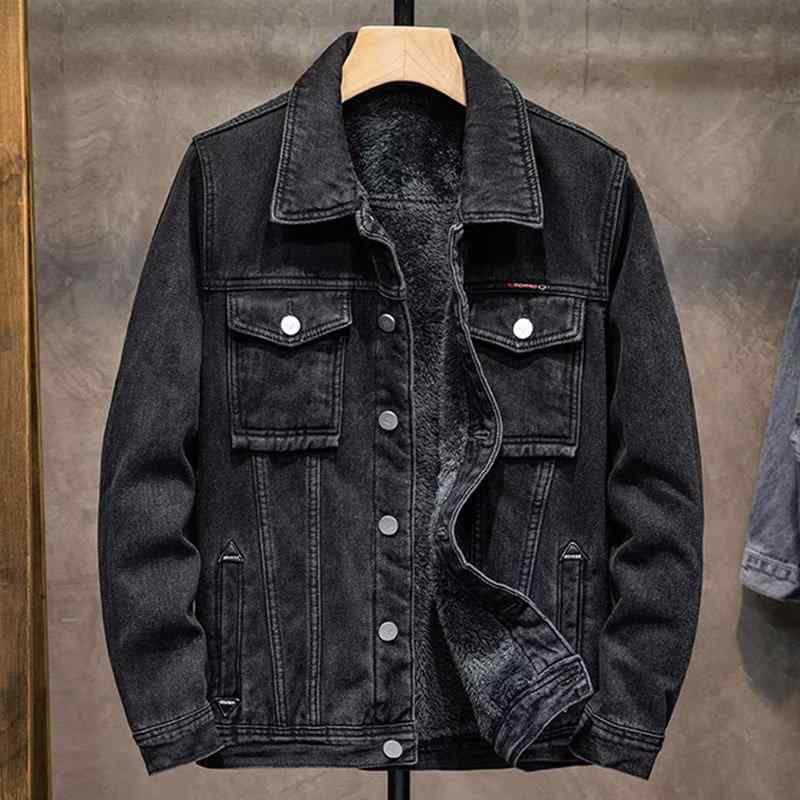 デニムジャケット メンズ 男性用 裏起毛 ゆったり 厚手 防寒 暖かい カジュアル