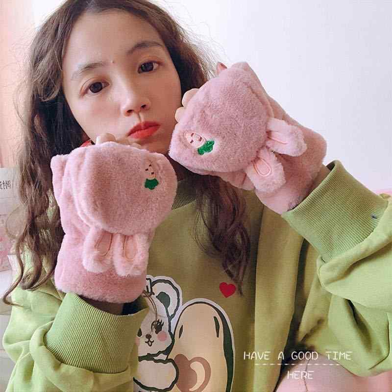 手袋 レディース 秋冬 兔耳 フラップ付き ボア グローブ 学生 かわいい ハーフフィンガー 防寒 暖かい スマホ対応・機能: 保温・スタイル: ハーフフィンガーグローブ・カラー: ブラック, ホワイト, ベージュ, ピンク, グレー・適合シーズン: 冬・主な生地の成分含有量: 21%-30%・生地名: ポリエステル・主な生地の成分: ポリエステル・製品カテゴリ: 保温手袋