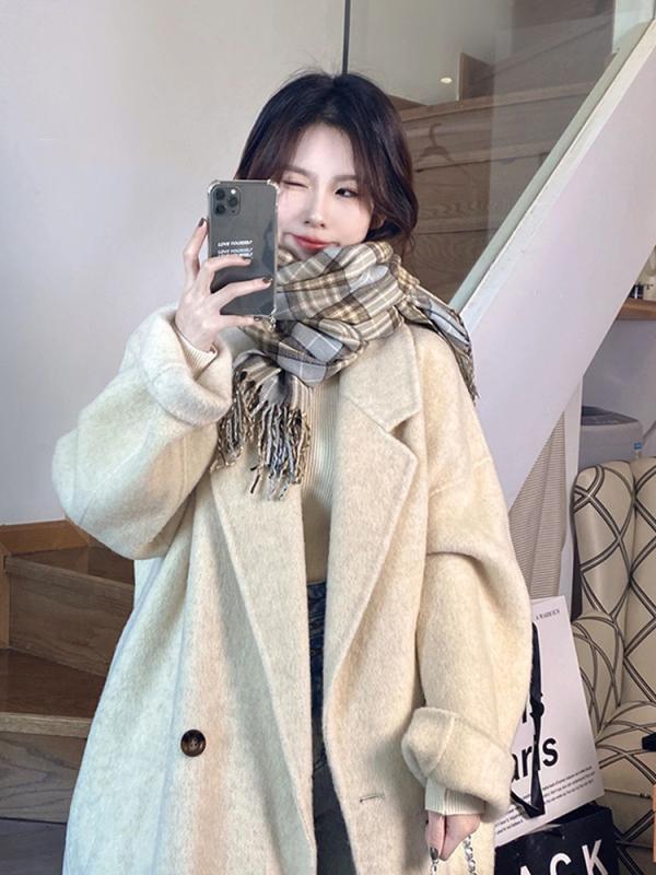 コート レディース 小柄 韓国風 冬物 アウター 厚手 ウール ゆったり ミドル丈 秋冬 かわいい あったか2