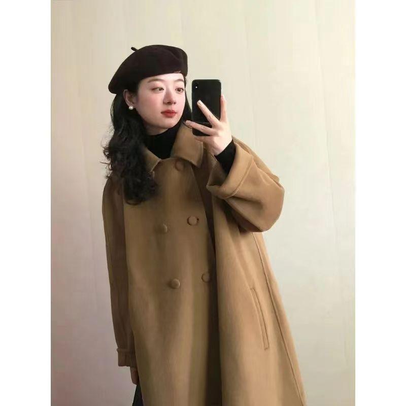 コート レディース 秋冬 大きいサイズ ミドル丈 アウター 女性用 婦人服 ウール あたたかい 厚手