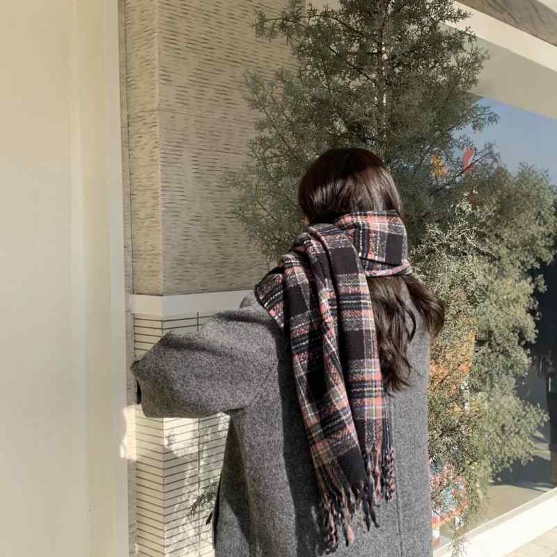 マフラー レディース 秋冬 高級感 厚手 ショール 高級感 ファッション 防寒 チェック柄 マフラー 女性用 ストール ひざ掛け 暖かい